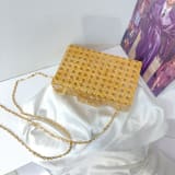 Retro Evening Party Wicker Acrylic Single-shoulder Chain Crossbody Bag For Women - Image 4