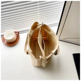 New Unisex Canvas Tote Bag - Large Capacity Eco-Friendly Shopping Bag For Women, Casual & Artsy Khaki Canvas Backpack - Image 4