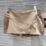 Sequined Mesh Camisole Double-Belt Leopard-Print Lined Skirt Set - Image 4