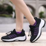 Women's Spring And Summer New Casual Flying Knit Sneakers - Image 3