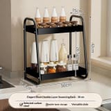 Spice Storage Rack Double Layer Kitchen Storage Rack Multifunctional Spice Storage Rack Tabletop Oil Salt Sauce Vinegar Rack - Image 11