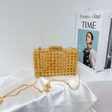 Retro Evening Party Wicker Acrylic Single-shoulder Chain Crossbody Bag For Women - Image 6