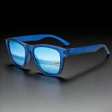 Retro Square Sunglasses With Colorful Reflective Lenses That Block UV Rays. Suitable For Both Men And Women. Available In Multiple Colors. Great For Daily Commuting And Versatile Eyewear. - Image 9