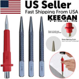 4 Piece Nail Setter & Center Punch Set 4" Wood Metal Super Impact Resistance USA - Image 1