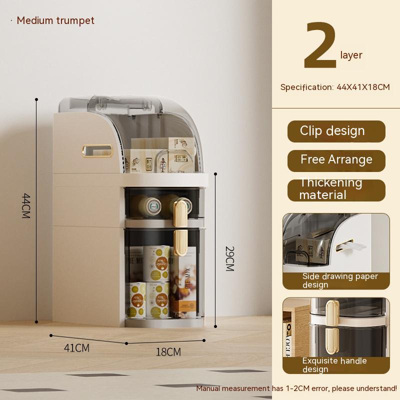 Home Kitchen Clip Organizer Storage Cabinet Two Layers