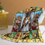 Cartoon Squirrel Flannel Blanket - Soft, Scenic, Lightweight, Suitable For Sofa, Office, Bed, Nature, Travel - Multi-functional Four-season Gift, Variety  60x80 Temu Can Only Be Self-picked Up - Image 7