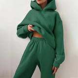 2026 Women's Autumn And Winter New Sales In Europe And America Casual Fashion With Thick Velvet And Warmth, Long Sleeve Hoodie And Pants, Two Piece Set - Image 17