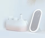 Portable Led Desk Storage Cosmetic Mirror Organizer Box With Light - Image 8