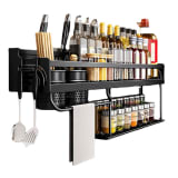 Double-layer Kitchen Storage Rack Punch-free And Multi-functional - Image 2