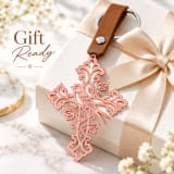 Acrylic Cross Keychain With Bird & Floral Design, Christian Gift, Bag Charm, Phone Charm, Faith Keychain - Image 10