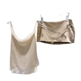 Sequined Mesh Camisole Double-Belt Leopard-Print Lined Skirt Set - Image 5