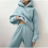 2026 Women's Autumn And Winter New Sales In Europe And America Casual Fashion With Thick Velvet And Warmth, Long Sleeve Hoodie And Pants, Two Piece Set - Image 16