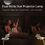 USB Star Projector Night Light, 360 Rotatable Space Satellite Galaxy Projection Lamp With Flexible Bendable USB Cable, LED Starry Sky Projector For Bedroom Living Room Home Party Decor, Kids Gift - Image 2