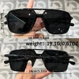 Retro Double-bar Frame Sunglasses, Men's And Women's Identical Pilot Tinted Sunglasses, UV-protective, Outdoor Driving Sun Goggles, Simple And Versatile, Available In Multiple Colors, Fashionable Prot - Image 8