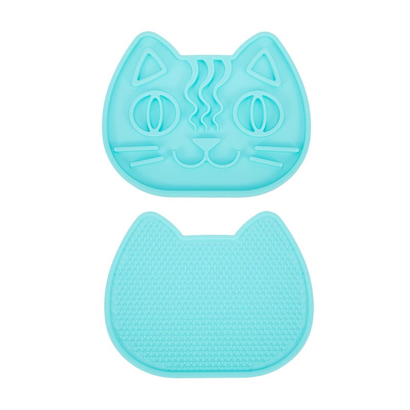 Dog Double-Sided Licking Pad Slow Food Bowl Dog Lick Mat Green