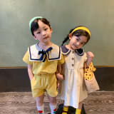 Boys' Korean-style Preppy Top And Shorts Set - Image 2