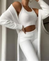 Cozy Pajama Set, 3 Piece Lounge Set, Cute Loungewear, Warm Suit Sets, Matching Set, Lounge Set, 3 Piece Pant Sets, Women Winter Dress - Image 28