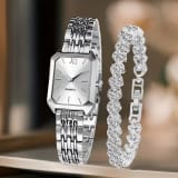 Womens Square-Shape Quartz Wristwatch Set - Image 3