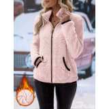 Double-Sided Fleece Zip-Up Cardigan - Casual Plush Hooded Jacket for Men Women Winter Warm Outerwear - Image 3