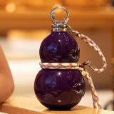 Gourd Shape Insulated Tumbler With Straw 520ml Travel T Hermos Purple - Image 7