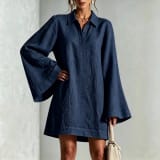 Autumn New Arrival Elegant Slimming Dress With A Lapel Collar For Women - Image 9