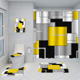 Bathroom Five-piece Set, Shower Curtain, Three-piece Mat Set, Aluminum Alloy Decorative Painting - Image 22