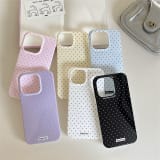 Korean-style Minimalist Polka-dot Soft Phone Case - Image 1