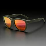 Retro Square Sunglasses With Colorful Reflective Lenses That Block UV Rays. Suitable For Both Men And Women. Available In Multiple Colors. Great For Daily Commuting And Versatile Eyewear. - Image 2