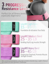 Resistance Bands Loop Set Of 3 Exercise Workout Crossfit Fitness Yoga Booty Band - Image 11