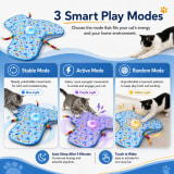 Interactive Cat Toys For Indoor Cats, Hide And Seek, 3 Smart Modes, 1200mAh Touch Activated,  Auto Sleep Wake, Realistic Mouse Sounds, Double-Tap Mute, Moving Plush Tail - Image 3