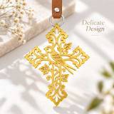 Acrylic Cross Keychain With Bird & Floral Design, Christian Gift, Bag Charm, Phone Charm, Faith Keychain - Image 5