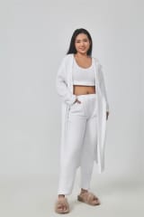 Cozy Pajama Set, 3 Piece Lounge Set, Cute Loungewear, Warm Suit Sets, Matching Set, Lounge Set, 3 Piece Pant Sets, Women Winter Dress - Image 32