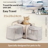 Portable Outdoor Cat Carrier, Summer Breathable Expandable Pet Bag, Lightweight Airline-approved Dog And Cat Travel Bag With Large Capacity - Image 2