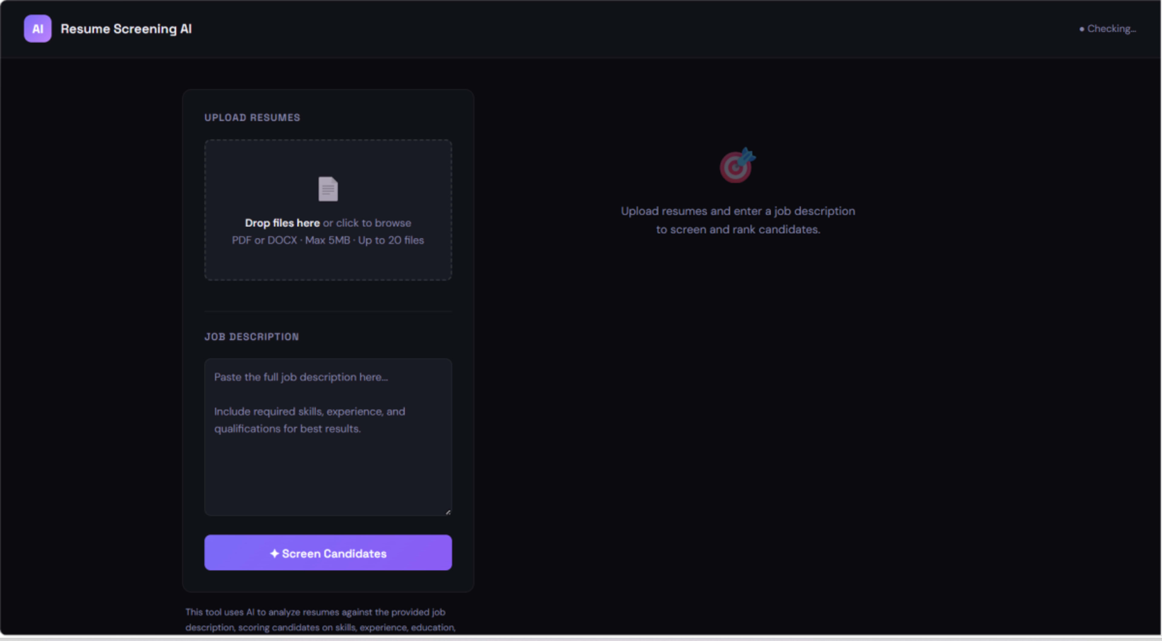 Resume Screening AI Tool