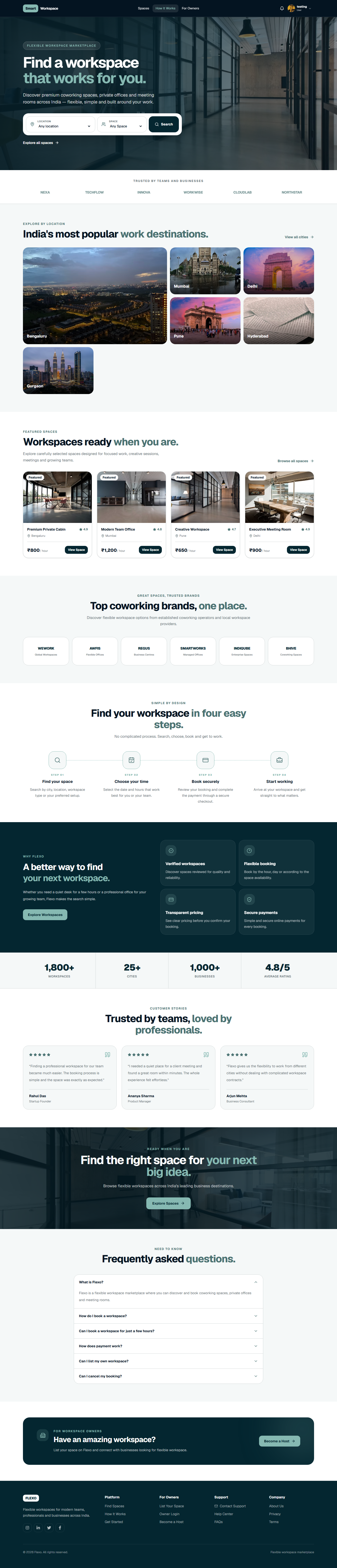 Landing UI