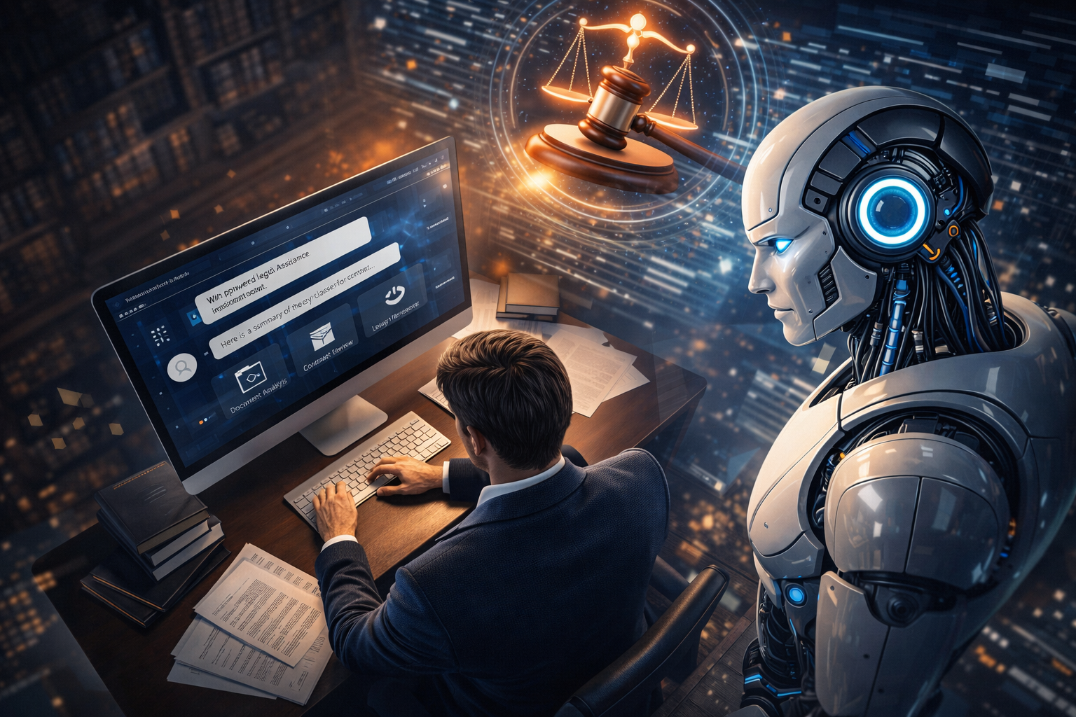 Illustration de la publication d'origine : Intelligence artificielle et droit : vers une nouvelle génération d’avocats augmentés