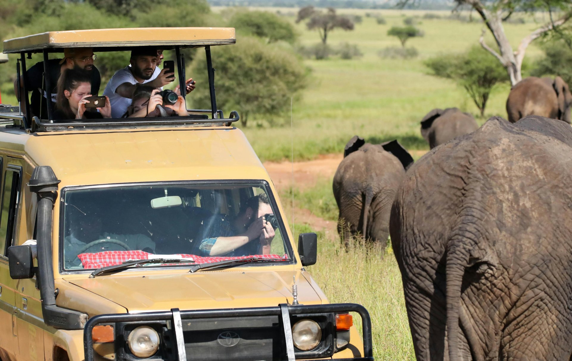Luxury safari lodge overlooking the Ngorongoro Crater at sunset