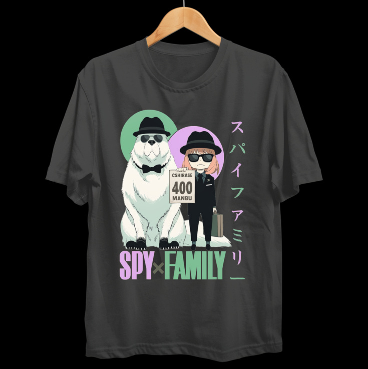 Spy x Family "Secret Agents" Graphic T-Shirt - Anya & Bond Anime