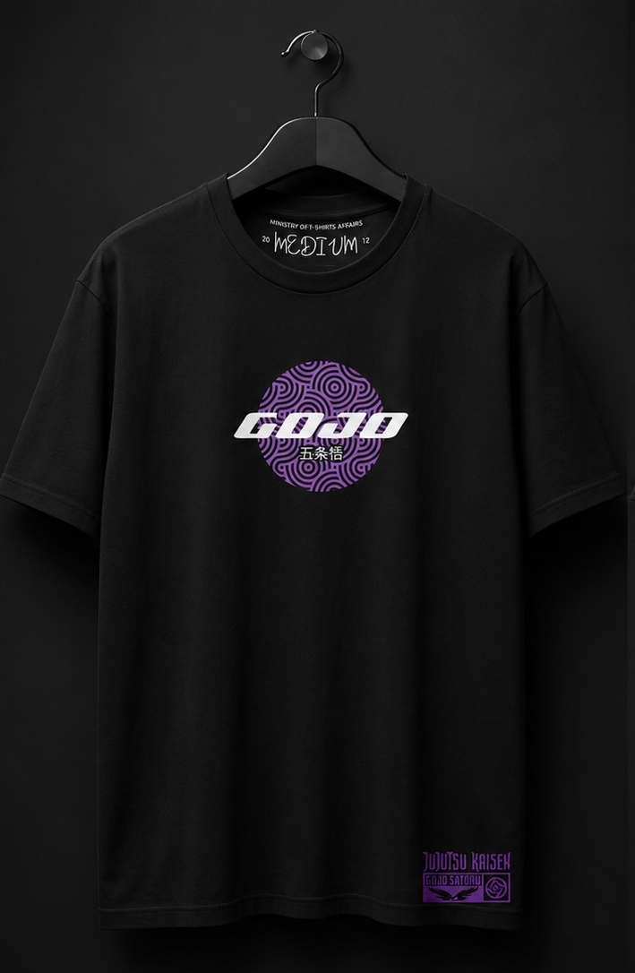 Gojo Hollow Purple Oversized Graphic T-Shirt – Front & Back Print