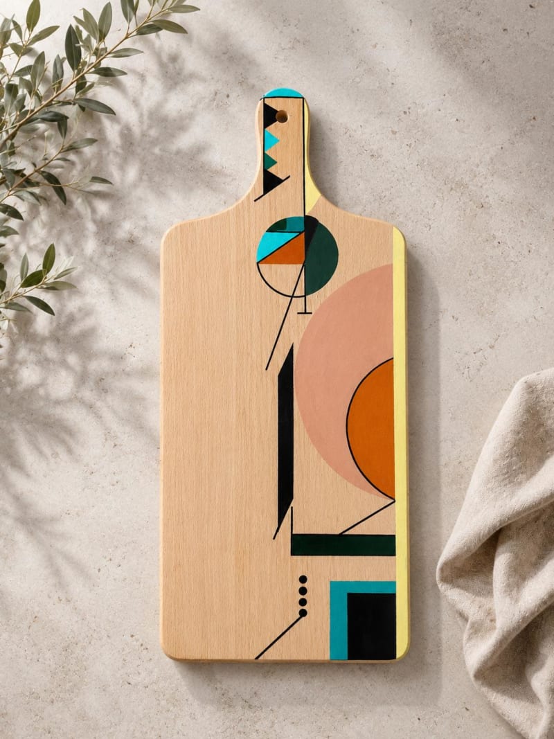 Handmade Wood Resin Serving Board, Charcuterie Cheese Appetizer Tray
