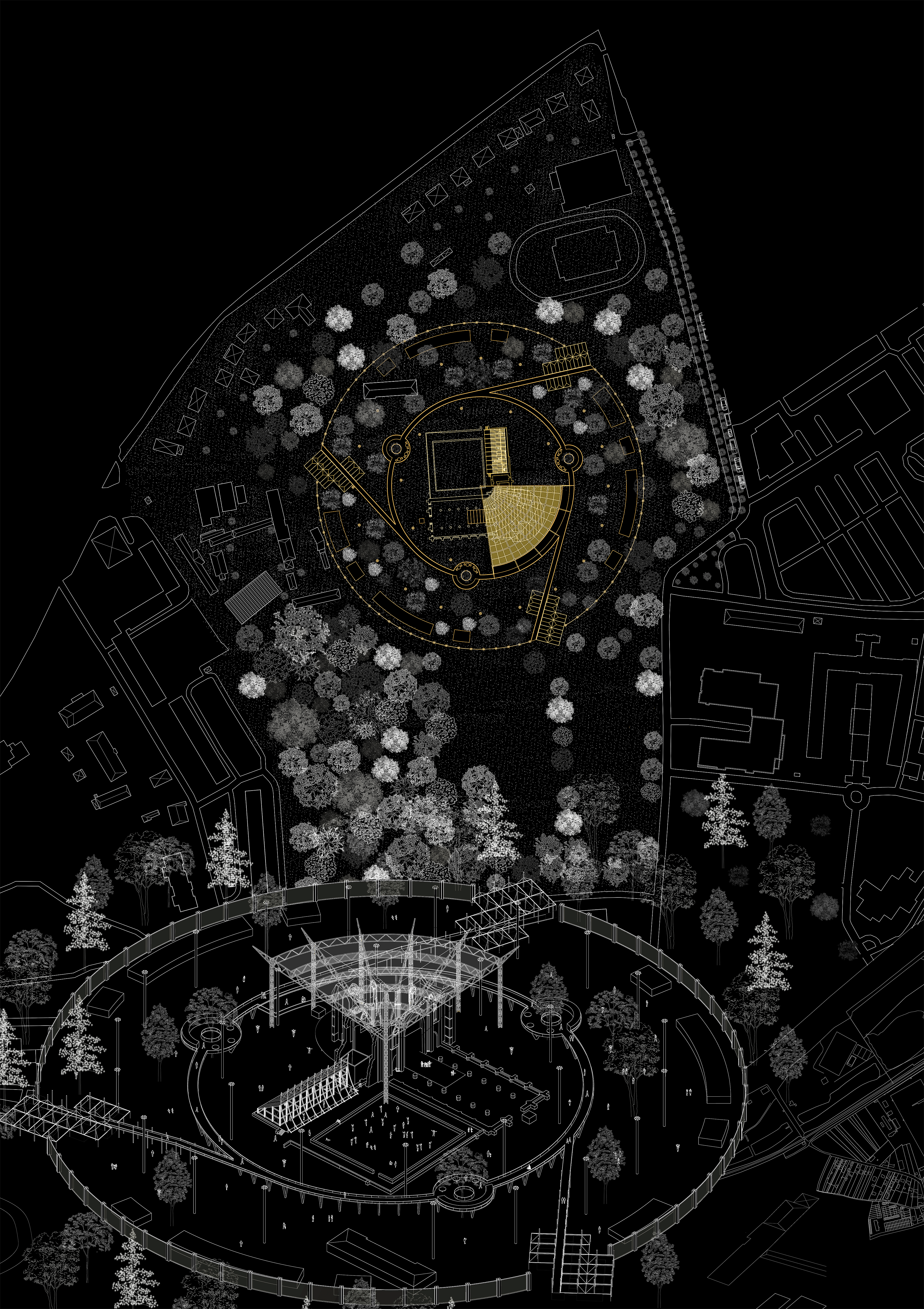 Sound Festival — The Structure — Plan axonometric