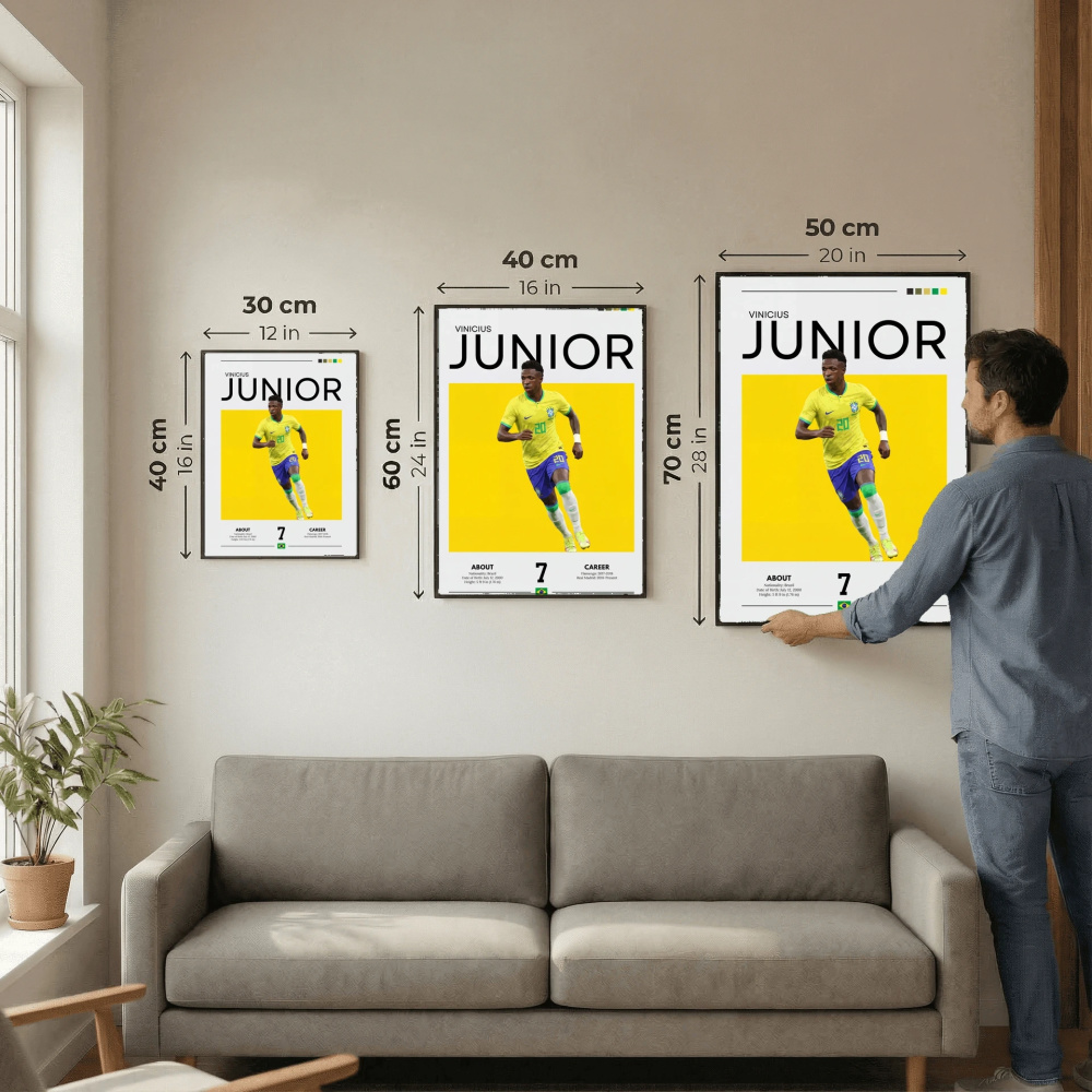 Vinicius Jr Football Poster – Modern Brazil Sports Wall Art