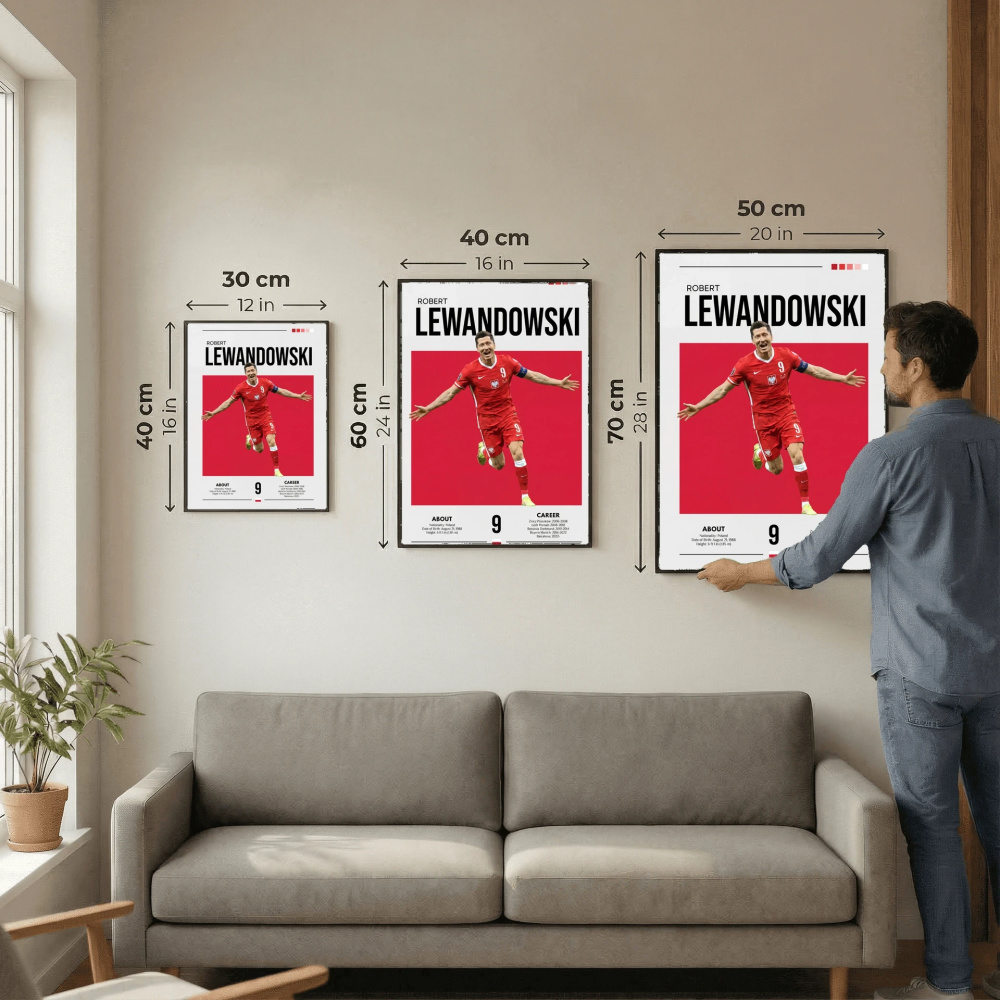 Robert Lewandowski Football Poster – Modern Sports Wall Art
