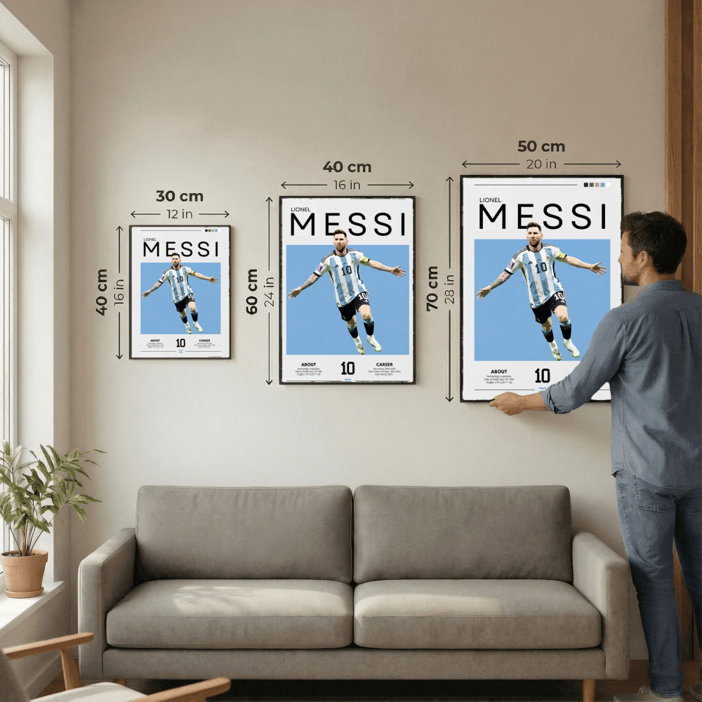 Lionel Messi Football Poster – Modern Sports Wall Art
