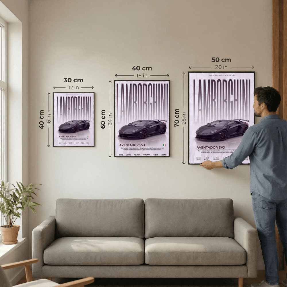 Lamborghini Aventador SVJ Poster – Modern Supercar Wall Art