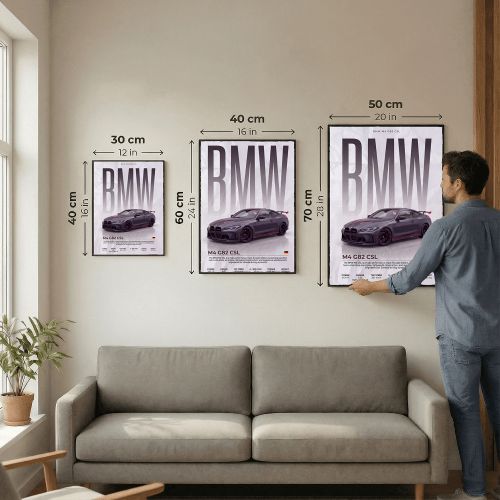 BMW M4 CSL G82 Poster – Modern Performance Car Wall Art