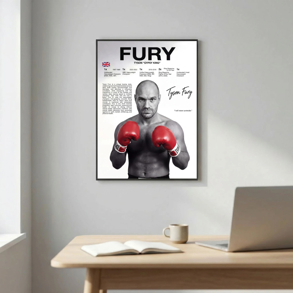 Tyson Fury Boxing Poster – Modern Heavyweight Wall Art