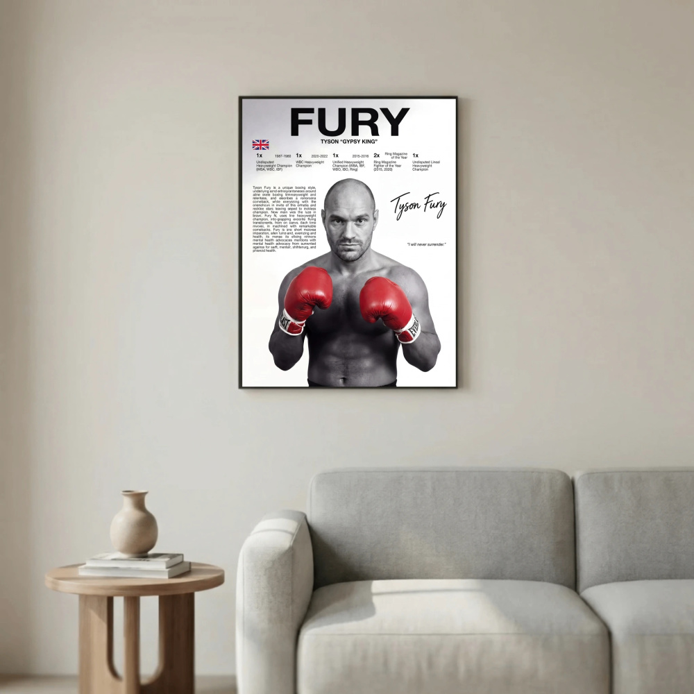 Tyson Fury Boxing Poster – Modern Heavyweight Wall Art