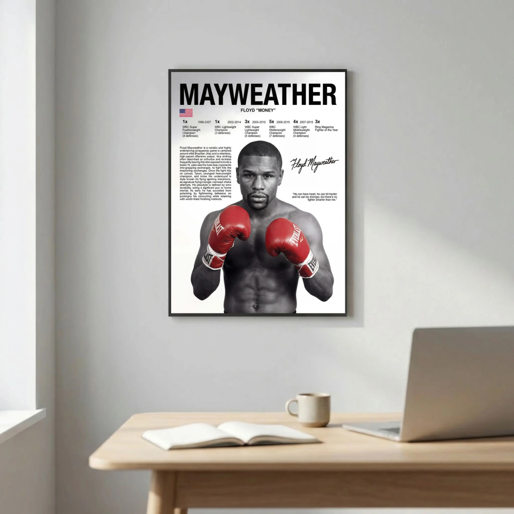 Floyd Mayweather Boxing Poster – Modern Champion Wall Art