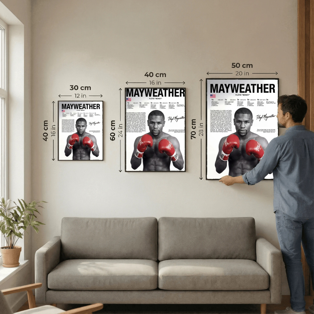 Floyd Mayweather Boxing Poster – Modern Champion Wall Art